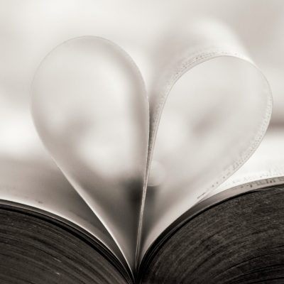 book with heart-unsplash Book pages folded into a heart